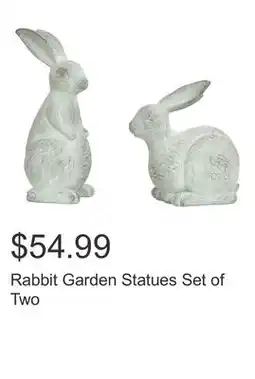 Costco Rabbit Garden Statues Set of Two offer