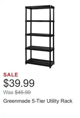 Costco Greenmade 5-Tier Utility Rack offer