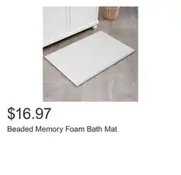 Costco Beaded Memory Foam Bath Mat offer