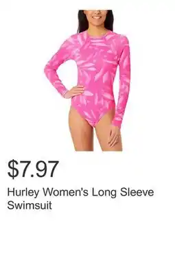 Costco Hurley Women's Long Sleeve Swimsuit offer