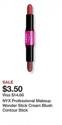 Ulta Beauty NYX Professional Makeup Wonder Stick Cream Blush Contour Stick offer
