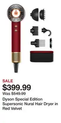 Ulta Beauty Dyson Special Edition Supersonic Nural Hair Dryer in Red Velvet offer