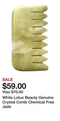 Ulta Beauty White Lotus Beauty Genuine Crystal Comb Chemical Free Jade offer