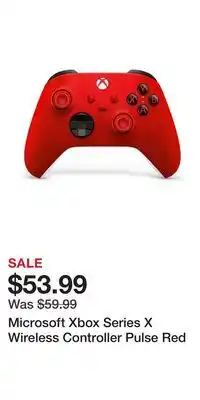 Game Stop Microsoft Xbox Series X Wireless Controller Pulse Red offer