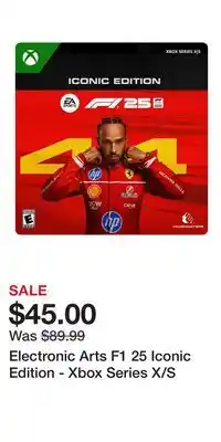Game Stop Electronic Arts F1 25 Iconic Edition - Xbox Series X/S offer