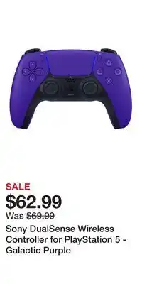 Game Stop Sony DualSense Wireless Controller for PlayStation 5 - Galactic Purple offer