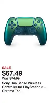 Game Stop Sony DualSense Wireless Controller for PlayStation 5 - Chroma Teal offer