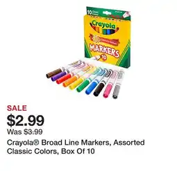 Office Depot Crayola Broad Line Markers, Assorted Classic Colors, Box Of 10 offer