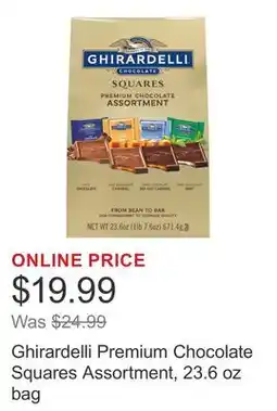 Costco Ghirardelli Premium Chocolate Squares Assortment, 23.6 oz bag offer