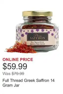 Costco Full Thread Greek Saffron 14 Gram Jar offer