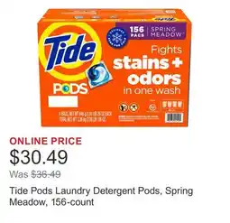 Costco Tide Pods Laundry Detergent Pods, Spring Meadow, 156-count offer