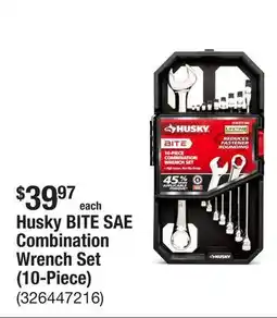 The Home Depot Husky BITE SAE Combination Wrench Set (10-Piece) offer
