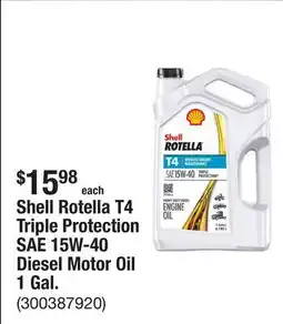 The Home Depot Shell Rotella T4 Triple Protection SAE 15W-40 Diesel Motor Oil 1 Gal offer
