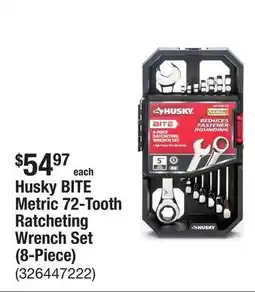 The Home Depot Husky BITE Metric 72-Tooth Ratcheting Wrench Set (8-Piece) offer