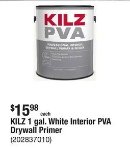 The Home Depot KILZ 1 gal. White Interior PVA Drywall Primer offer