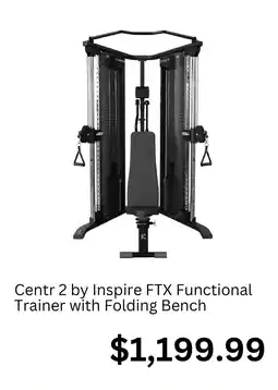 Costco Centr 2 by Inspire FTX Functional Trainer with Folding Bench offer