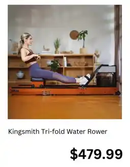 Costco Kingsmith Tri-fold Water Rower offer