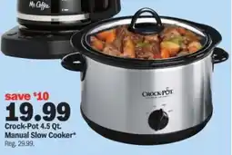 Meijer Crock-Pot Manual Slow Cooker offer