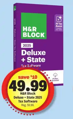 Meijer H&R Block Deluxe + State 2025 Tax Software offer