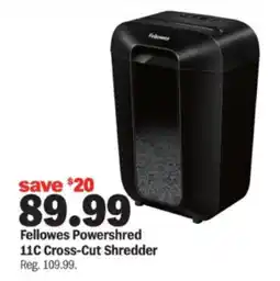 Meijer Fellowes Powershred 11C Cross-Cut Shredder offer