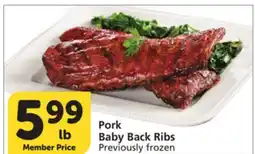 Albertsons Pork Baby Back Ribs offer