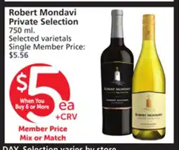 Albertsons Robert Mondavi Private Selection offer
