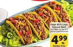 Albertsons Fresh 80% Lean Ground Beef offer