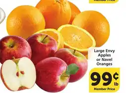 Albertsons Large Envy Apples or Navel Oranges offer