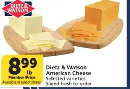Albertsons Dietz & Watson American Cheese offer