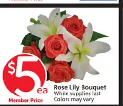 Albertsons Rose Lily Bouquet offer