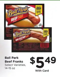 Ralphs Ball Park Beef Franks offer