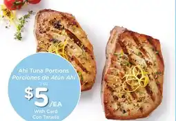 Ralphs Ahi Tuna Portions offer