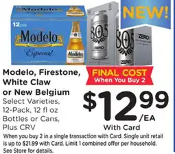 Ralphs Modelo, Firestone, White Claw or New Belgium offer