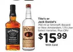 Ralphs Tito's or Jack Daniel's offer