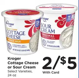 Ralphs Kroger Cottage Cheese or Sour Cream offer