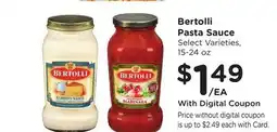 Ralphs Bertolli Pasta Sauce offer