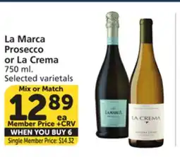 Vons La Marca Prosecco or La Crema offer