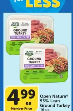 Vons Open Nature 93% Lean Ground Turkey offer