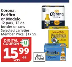 Vons Corona, Pacifico or Modelo offer
