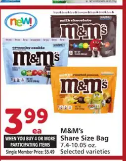 Vons M&M's Share Size Bag offer