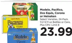 Food 4 Less Modelo, Pacifico, Dos Equis, Corona or Heineken offer