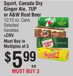 Smart & Final Squirt, Canada Dry Ginger Ale, 7UP or A & W Root Beer offer