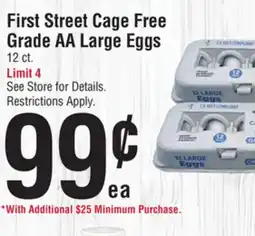 Smart & Final First Street Cage Free Grade AA Large Eggs offer