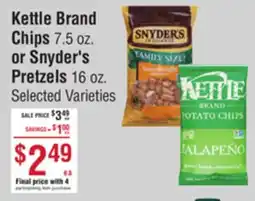Smart & Final Kettle Brand Chips or Snyder's Pretzels offer