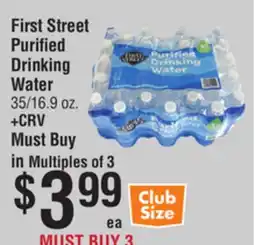 Smart & Final First Street Purified Drinking Water offer
