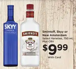 Ralphs Smirnoff, Skyy or New Amsterdam offer