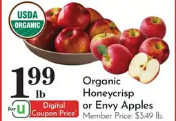 Pavilions Organic Honeycrisp or Envy Apples offer