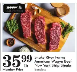 Pavilions Snake River Farms American Wagyu Beef New York Strip Steaks offer