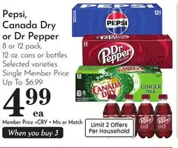 Pavilions Pepsi, Canada Dry or Dr Pepper offer