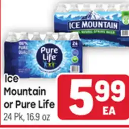 Tony’s Fresh Market Ice Mountain or Pure Life offer